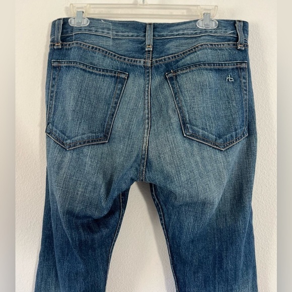 Rag & Bone RB 15x Slim Straight Tailored Workwear Denim Dumont Blue Jeans 31 - Picture 7 of 13